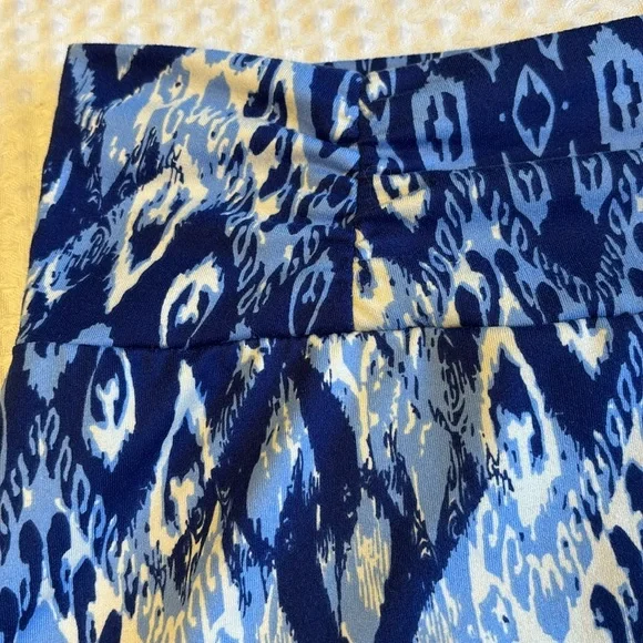 Tranquility by Colorado Clothing A-Line Skirt MEDIUM Mini Above Knee Blue White - Picture 3 of 11